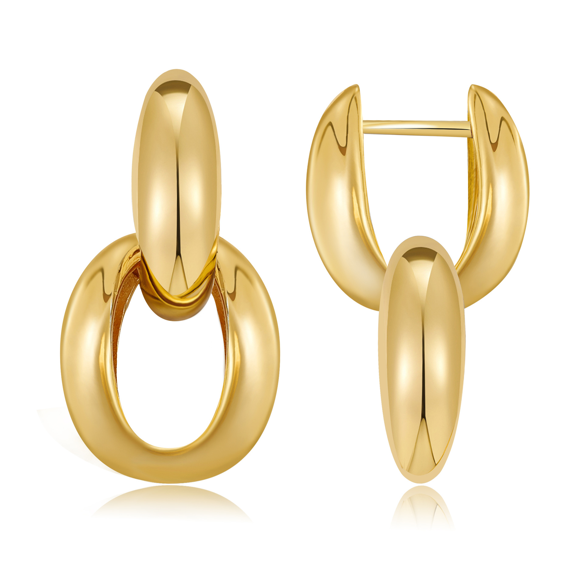 european-and-american-hot-selling-fashion-niche-design-sense-double-chain-earrings-womens-copper-plated-gold-high-end-light-luxury-commuting-ear-jewelry european-and-american-hot-selling-fashion-niche-design-sense-double-chain-earrings-womens-copper-plated-gold-high-end-light-luxury-commuting-ear-jewelry