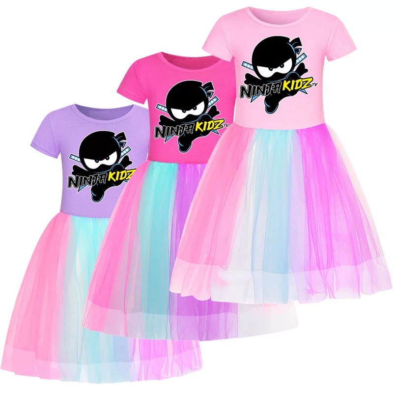 Children's rainbow lace skirt