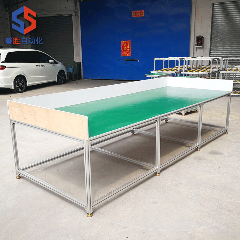 苏州厂家定做大型铝合金工作台包装台单边灯架防静电不锈钢实验台