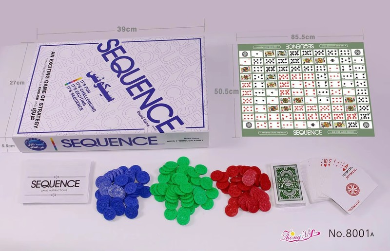 国境を越えて人気の英語・アラビア語版SWEQUENCE（シーケンス）ボードゲーム、ファンシーな五目並べゲーム|undefined