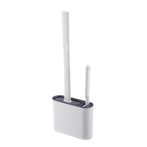 Toilet brush, household no-dead-corner bathroom punch-free silicone cleaning artifact wall-mounted wall-mounted toilet brush