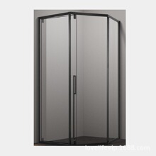 极简钻石型淋浴房型材配件卫生间平开门不锈钢浴室干湿分离隔断