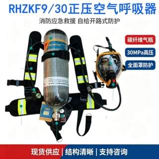 RHZKF9/30空气呼吸器化工矿山有毒环境自救背负式供气面罩