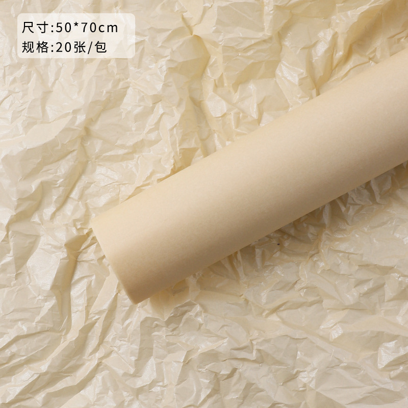 Papel de Sydney coreano al por mayor papel de embalaje de flores, regalo de pastel de sentido avanzado, ramo de papel amasado a mano, material de embalaje de frutas