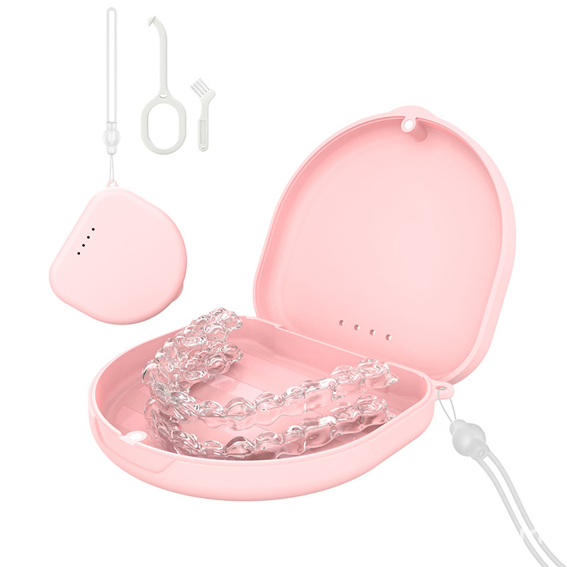 반원형 핑크(끈+후크 브러쉬)