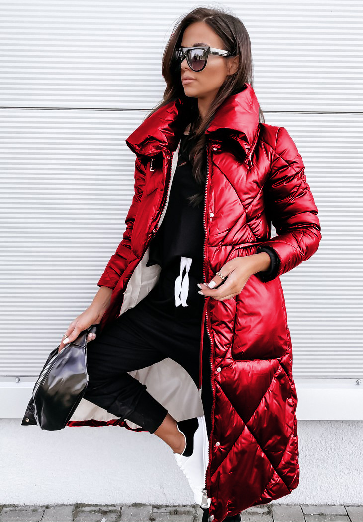 Women's Winter Coat Lapel Long Cotton Jacket For Commuter Style_voghion.com