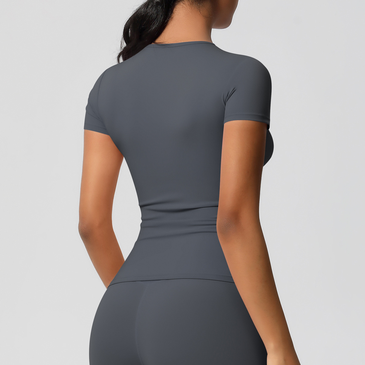 95g Weight Short Sleeve Sleeve Length Nylon, Spandex Fabric Type Regular Top Length T-shirt Tops Type Fitness, Yoga, Running Occasion Round Neck Neckline Solid Color Pattern Sport Style Style S, XL Size Sport Style Solid Color Nylon Spandex Round Neck Active Tops T-shirt 45