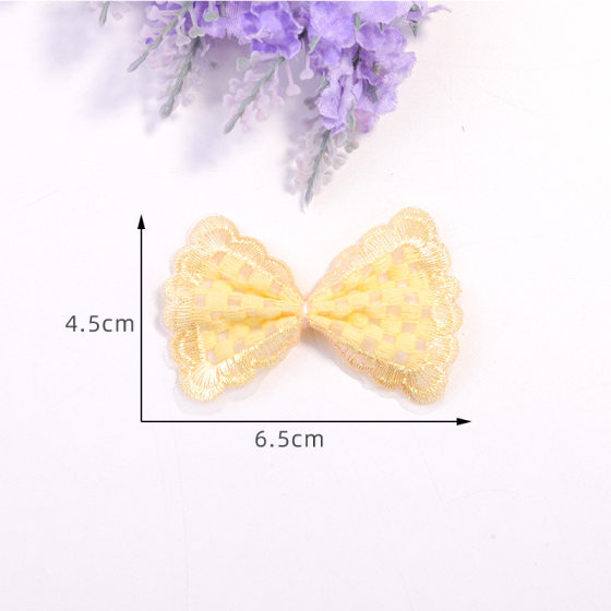 Factory new spot cloth bow garment decoration accessories children's clothing embroidery mesh gauze bow tie
