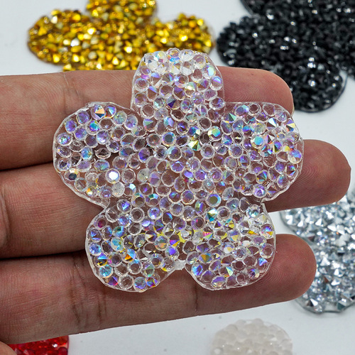 Zhaoshun five-petal flower resin random drilling, hot-drilling and hot-printing small flower hot-melt adhesive clothing, bags, hats, ironing accessories