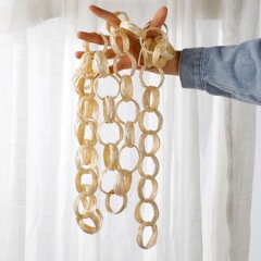 竹リングチェーンDIY材料バッグ竹編み製品装飾ペンダント幼稚園リング竹カーテンリング手芸