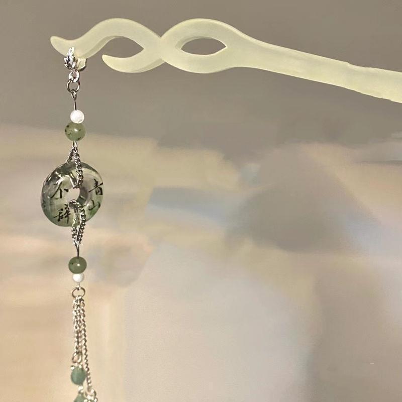 Horquilla de abanico nuevo estilo chino retro de alta gama placa de metal horquilla de pelo Hanfu cheongsam horquilla horquilla accesorios para el cabello femenino