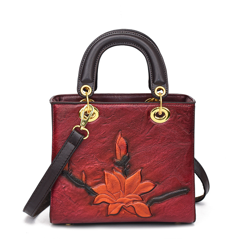 Lujo ligero de alta calidad retro nacional china en el estilo de la madre mayor bolso de moda de mujer portátil de hombro inclinado bolso de princesa