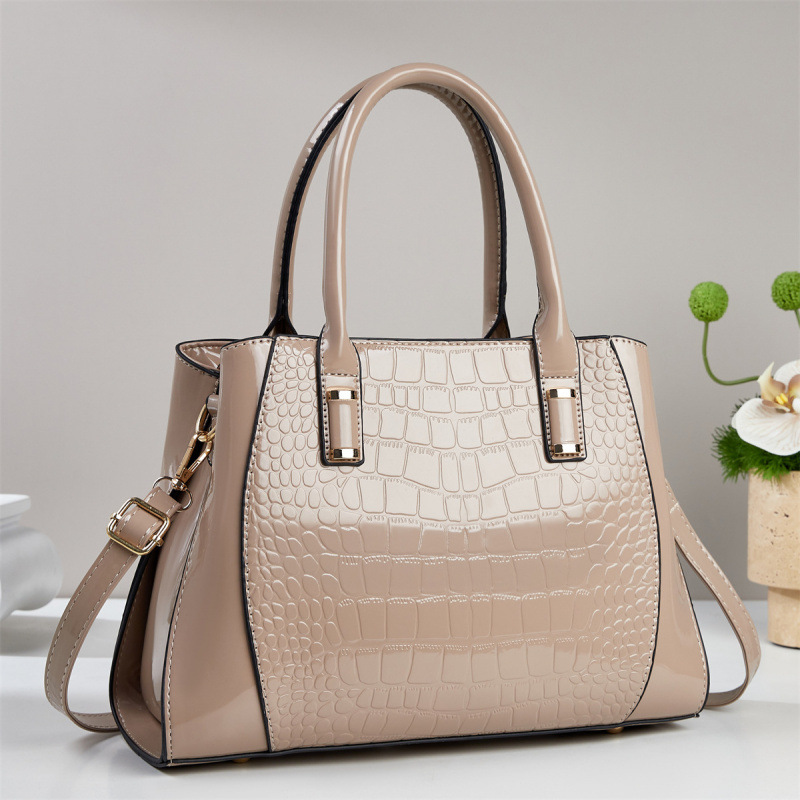 Bolso de moda con patrón de cocodrilo, bolso de hombro casual, bolso de viaje diario, bolso de mujer, bolso de mano.