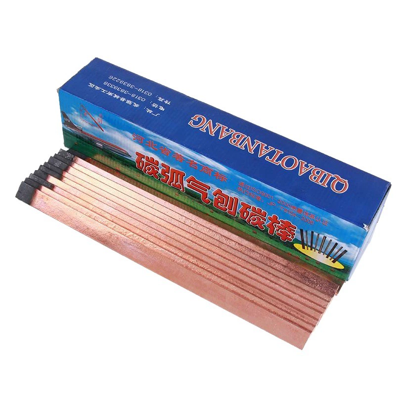 Угольный электрод для газовой резки, графитовый электрод, медный круглый электрод, плоский электрод для сварки, полоса из углеродистой стали для ремонта листового металла, газовая резка