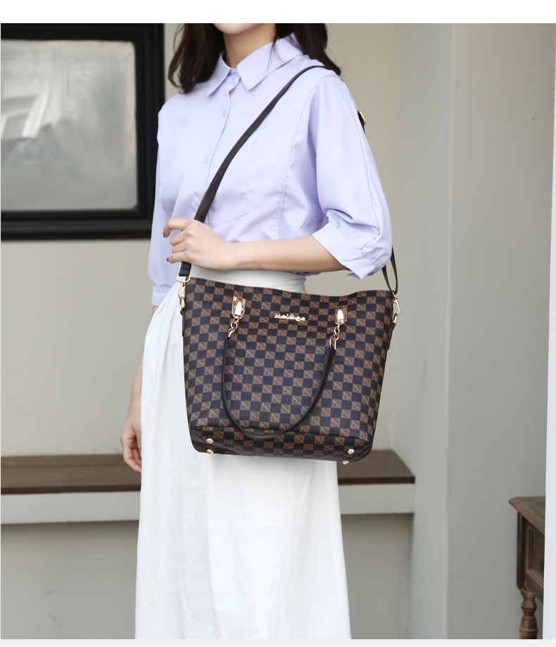 Cross-border 2024 new women's bag, European and American fashion trend printed six-piece set, mother and child bag, hand-held bag, shoulder crossbody bag undefined