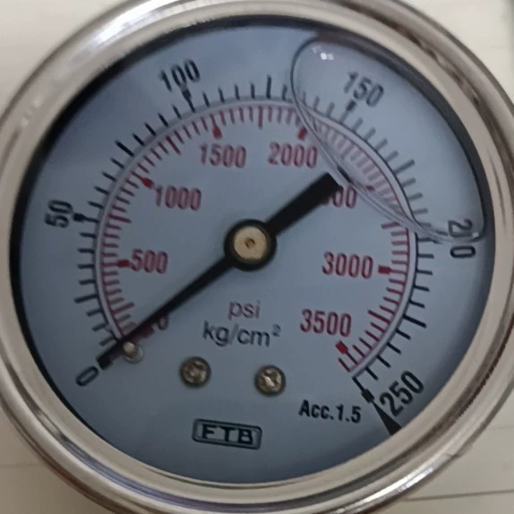 Общая обработка осевое резьбовое соединение пластиковая диафрагма корпус PP ударопрочный радиальный безвредный манометр отрицательного давления