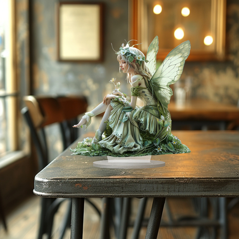 Nuevo estilo bohemio transfronterizo de hadas verdes acrílicas marcas de decoración para el hogar y la oficina
