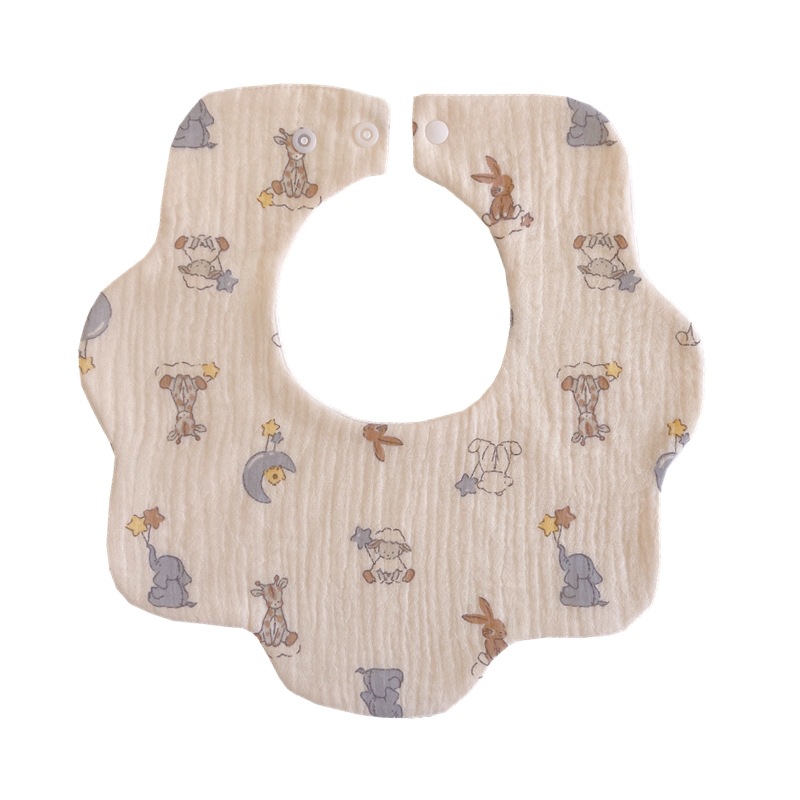 Babero de bebé de gasa de algodón babero del bebé impermeable escupir leche recién nacido babero ins primavera y verano