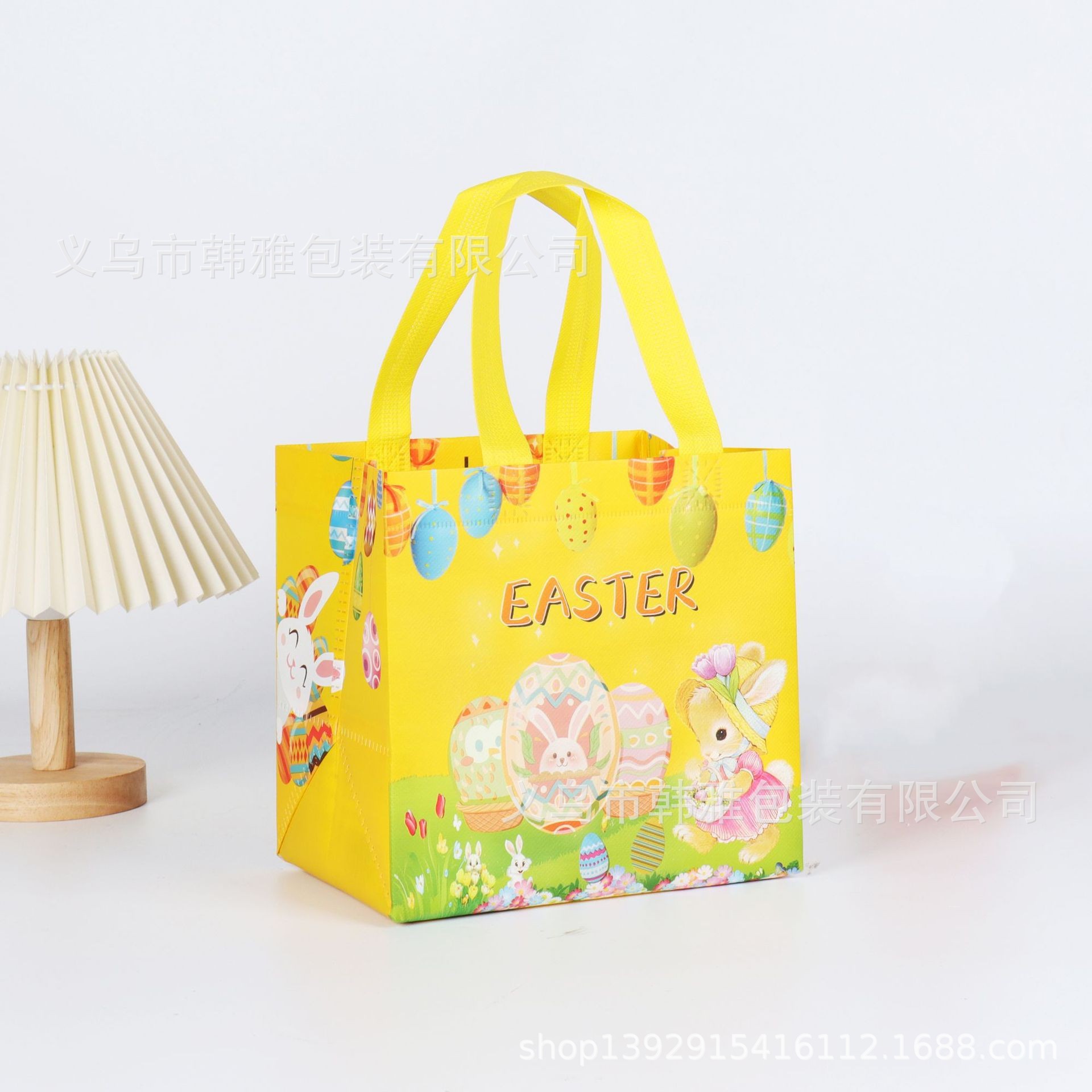 Transfronterizo en stock Bolsa de regalo de Pascua Bolso de dibujos animados no tejido Bolso de decoración de fiesta tridimensional grande traje