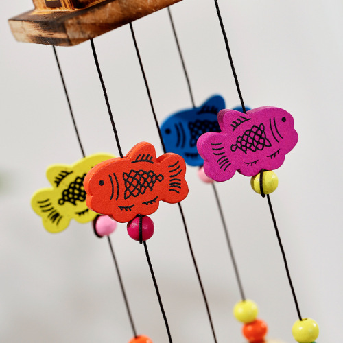 Color box windmill wooden house wind chime ornaments small fresh home decoration pendant student gifts gifts scenic souvenirs