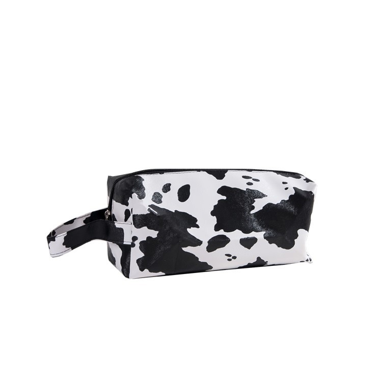 2022 nuevo color de vaca bolsa de cosméticos lindo moda simple lavado a prueba de agua bolsa de almacenamiento de viaje de gran capacidad