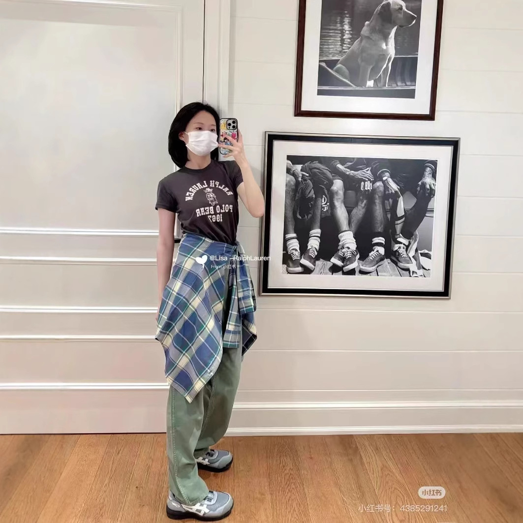 2025RLベアレタープリントスリムフィット半袖Tシャツレディースカジュアル万能快適コットン素材着痩せベアプリント