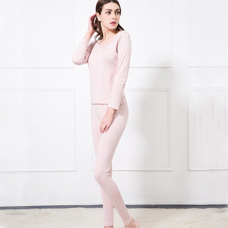 Silk Autumn Clothes Autumn Trousers Cotton Thin Women's Thermal Underwear Round Neck Mulberry Silk Base Cotton Sweater Women's Suit Silk Autumn Clothes Autumn Trousers Cotton Thin Women's Thermal Underwear Round Neck Mulberry Silk Base Cotton Sweater Women's Suit