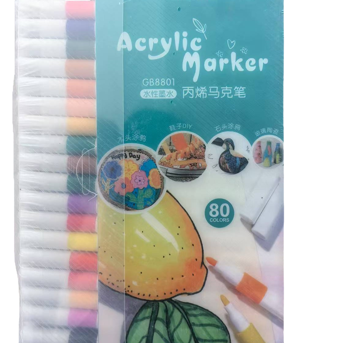 Cixi acrílico marcador de 24 colores 48 colores estudiantes de arte impermeable papel impermeable acrílico pintado lápiz