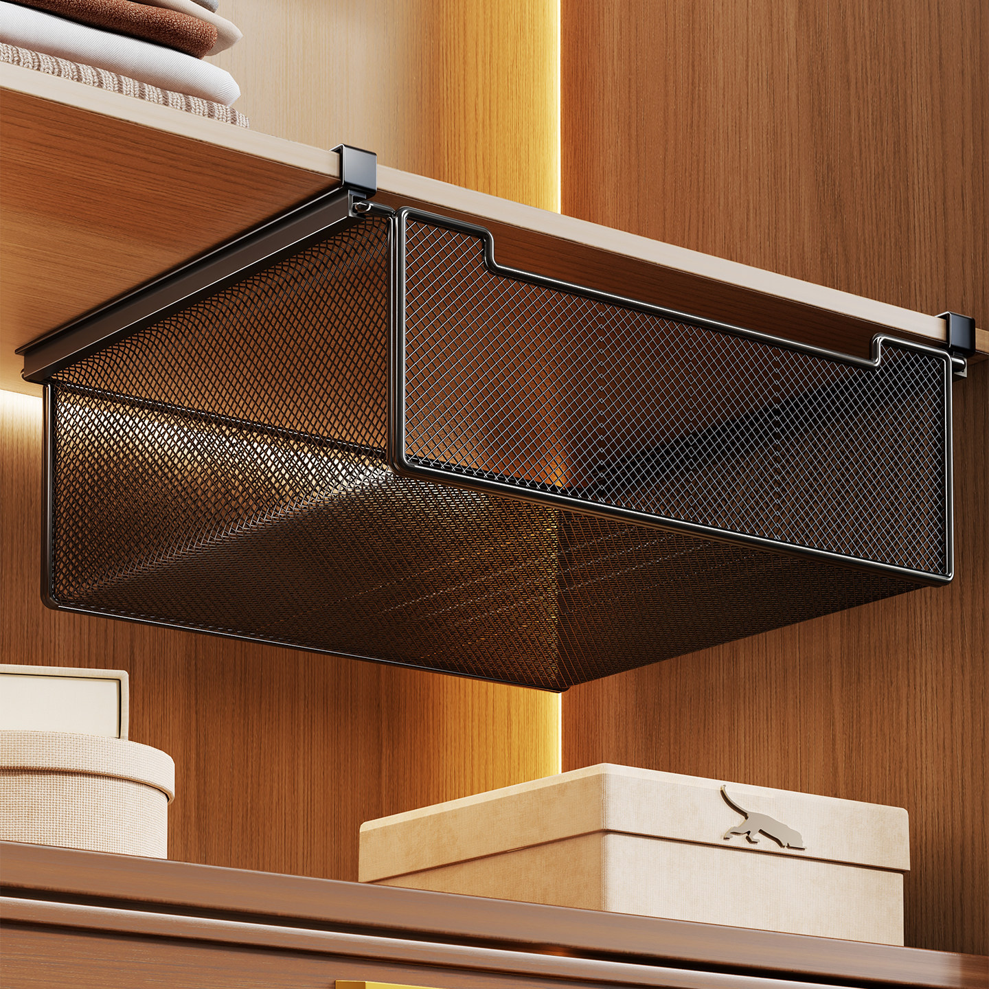 Estante Organizador Extraíble de Armario Extensible Colgante para Ropa Interior y Calcetines image 1