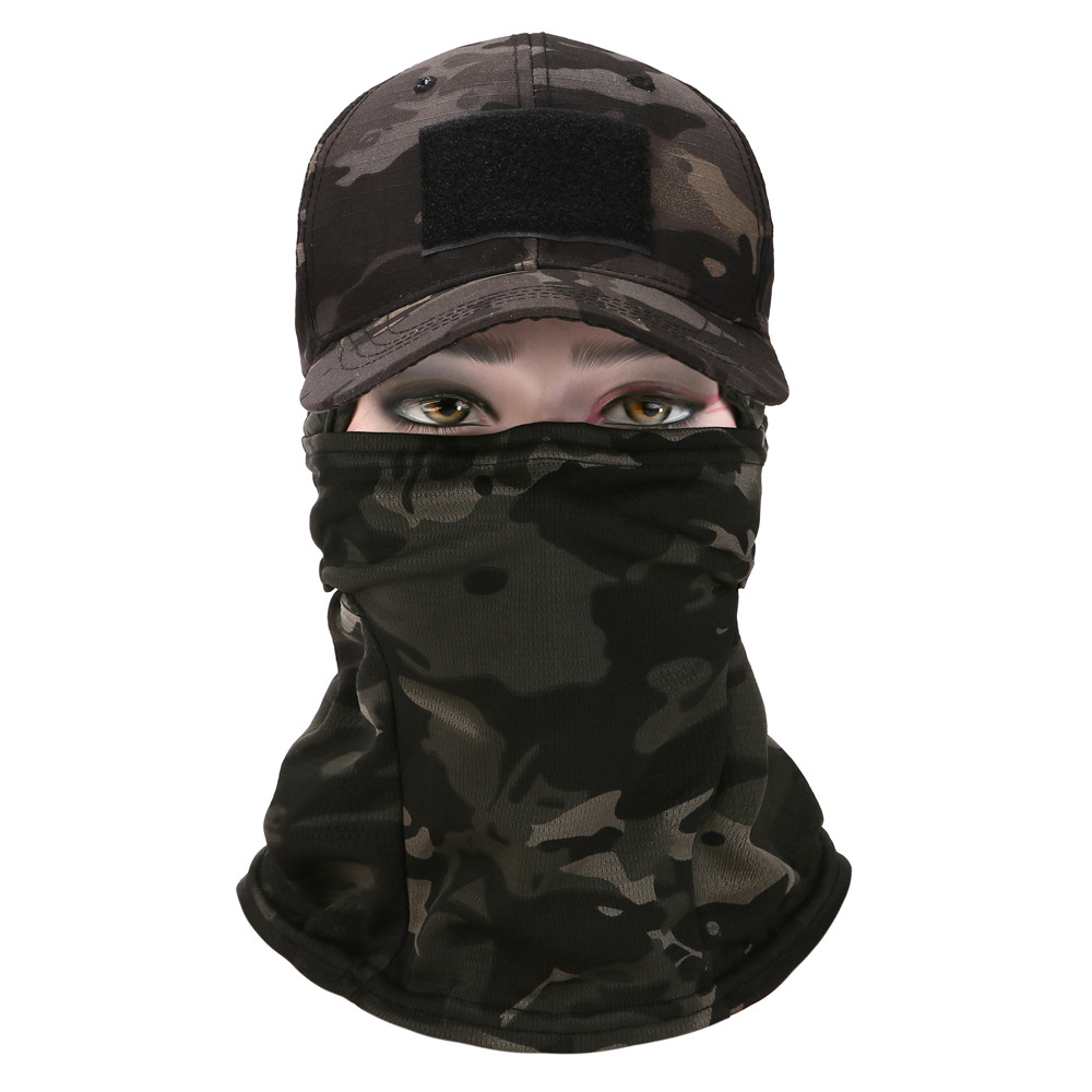 Gorra de béisbol, máscara, gorra de una pieza, deportes al aire libre, montañismo, camping, pesca, protector solar, gorras de cara completa, gorras tácticas