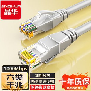 Jinghua Category 6 Ethernet Cable, Finished Cable for Routers, Computers, Broadband, Crystal Head, Gigabit Copper Twisted Pair Cable