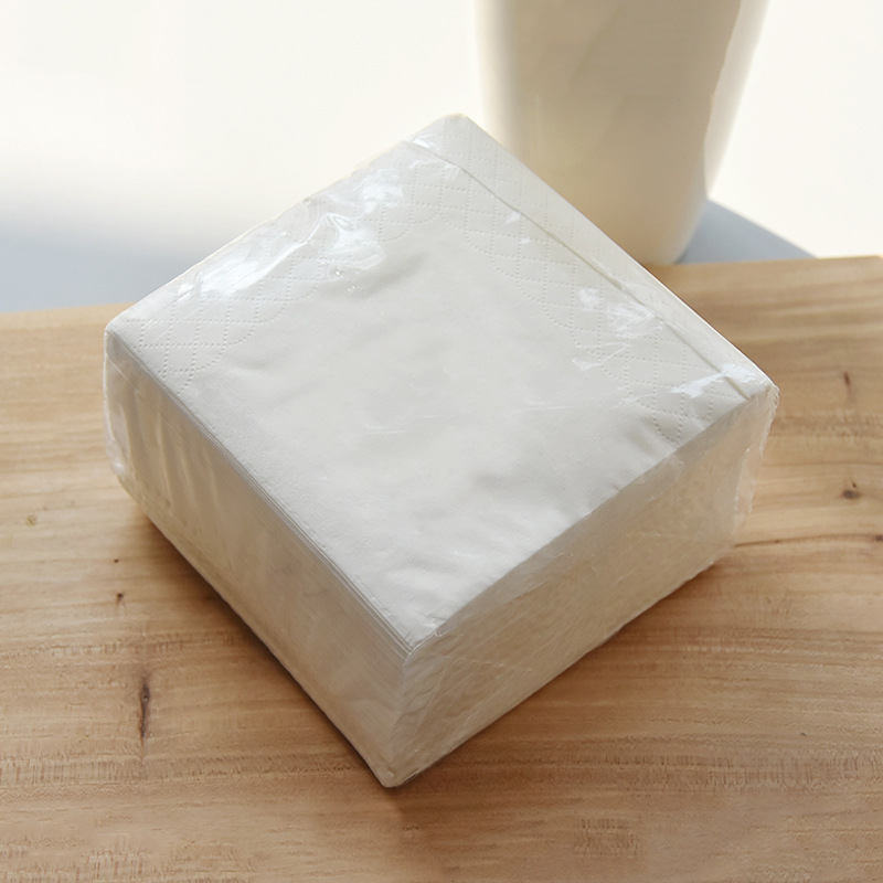 Servilleta al por mayor logotipo imprimible impresión creativa a granel monocromo Impresión servilleta catering tejido publicitario