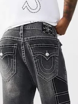 Cross-Border Trendy Brand True Religion Vinny Big t Patchwork Frayed Ultra-Loose Denim Shorts for Men Cross-Border Trendy Brand True Religion Vinny Big t Patchwork Frayed Ultra-Loose Denim Shorts for Men
