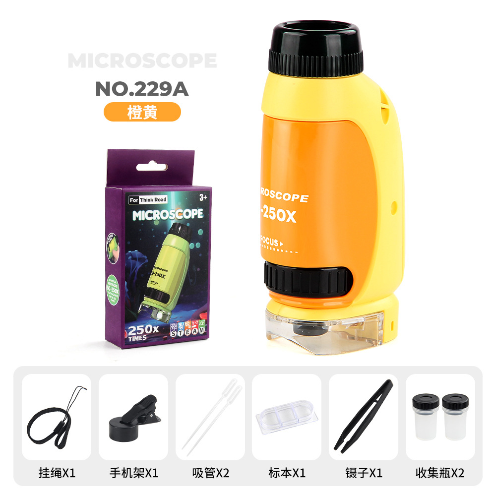 229A amarillo naranja microscopio de mano 115g