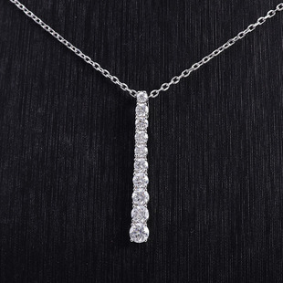 Cross-border foreign trade model gradient size round moissanite diamond necklace lake high quality D color clavicle chain ins trend
