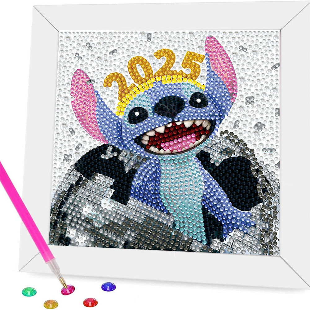 Nuevo kit creativo de pintura de diamantes DIY para niños, diseño de panda de dibujos animados, juguete de niña, pegatinas bonitas, pintura de diamantes completa, transfronterizo