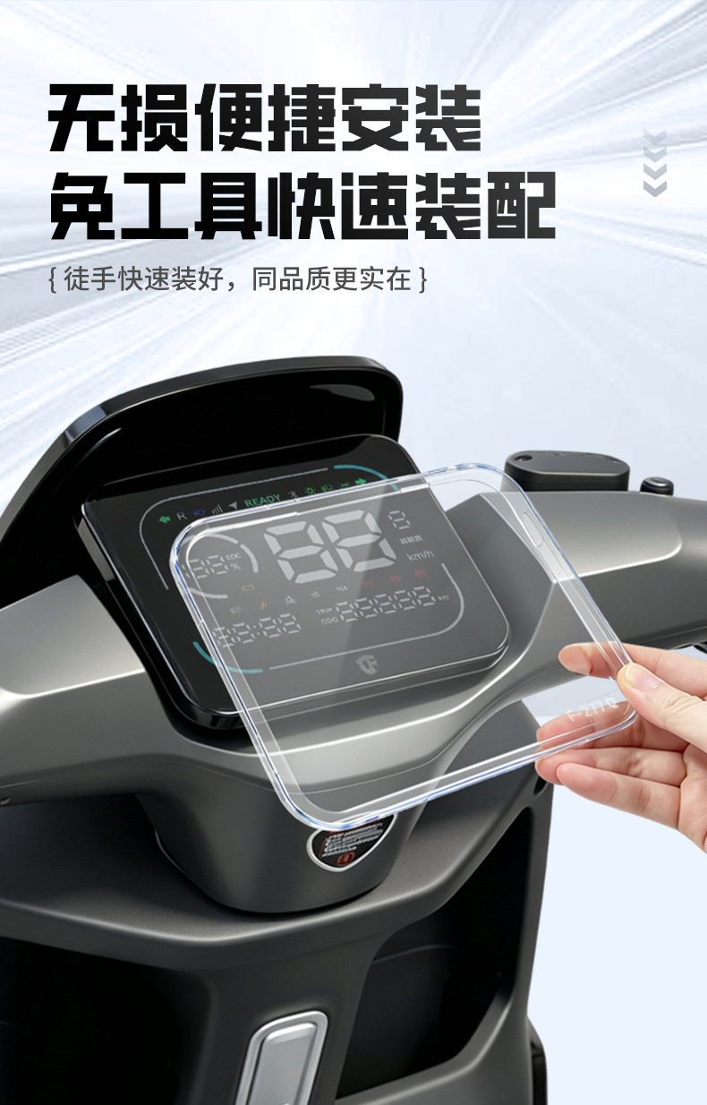 Suitable for Tailing Model 3: Waterproof screen film, instrument panel cover, and high-definition, transparent instrument shell accessories
