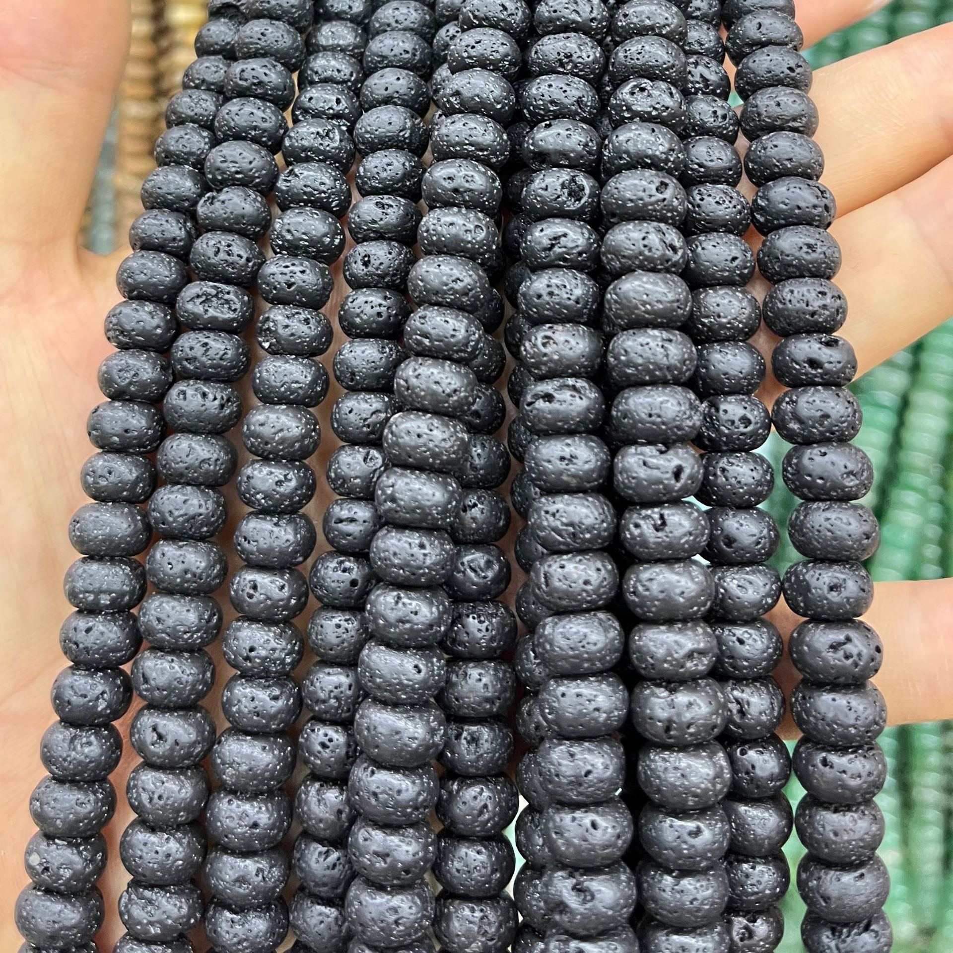 Piedra natural 5 * 8 Abaco Piedra Shoushan DIY accesorios de joyería collar de cuentas separadoras cuentas de posicionamiento cuentas al por mayor