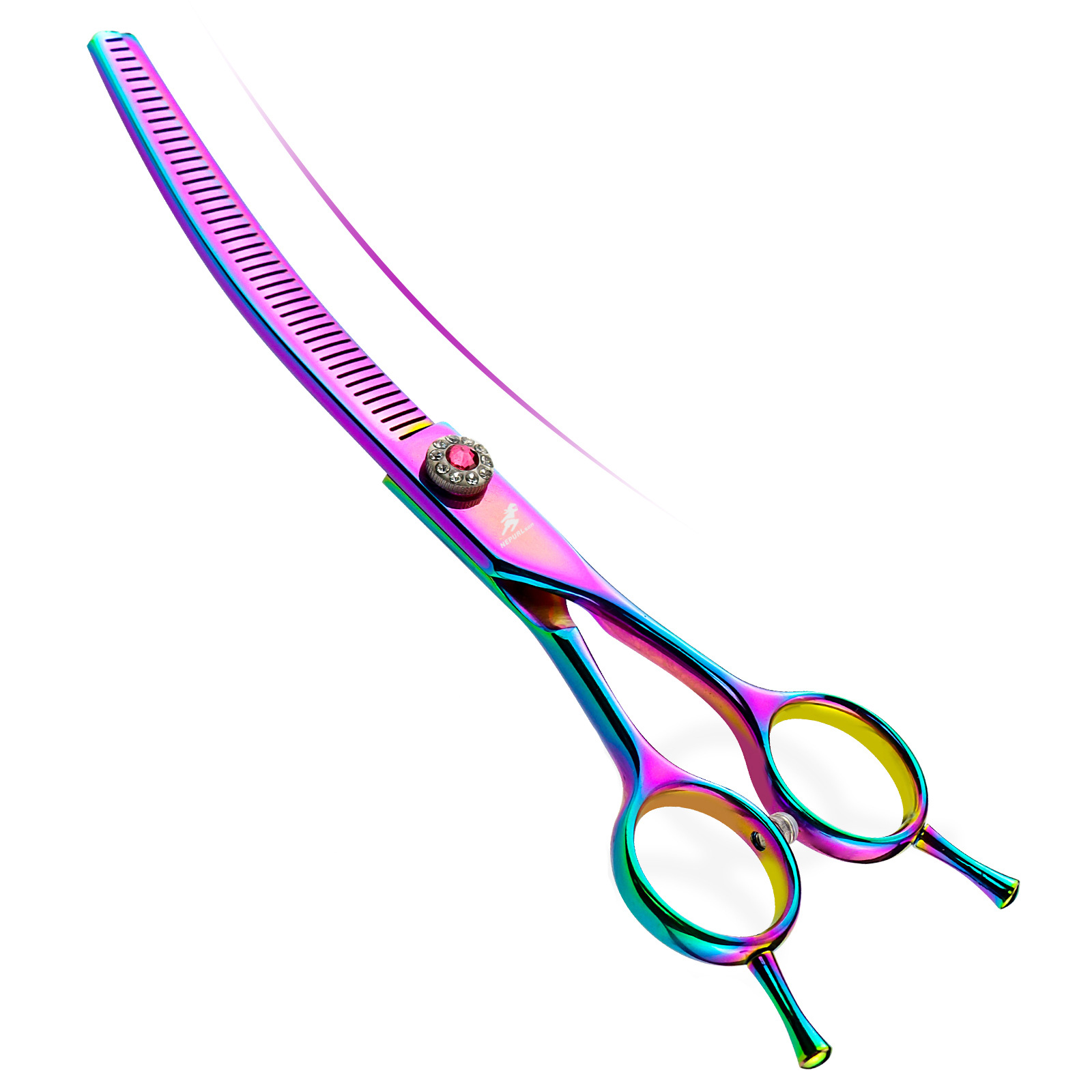 Ciseaux de coupe de poils de 18 cm (7 pouces) à pointes arrondies, pour animaux de compagnie._voghion.com