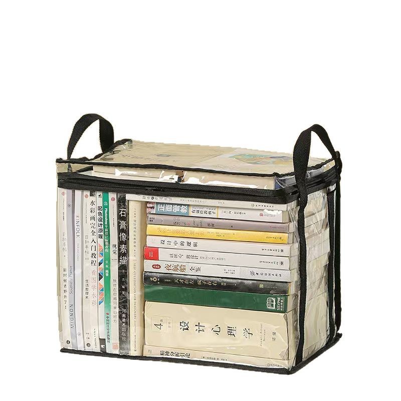 PVC 本収納ボックス学生教室ホーム防塵防水透明折りたたみバッグ古書整理アーティファクト|undefined