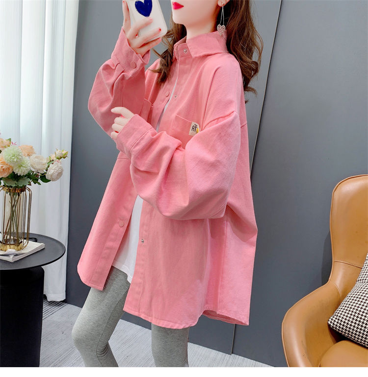 2023新款衬衫女长袖春秋季宽松甜美学院风显瘦透气过臀下半身失踪详情7