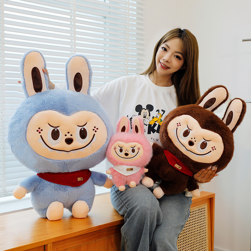 귀여운 랩 봉제 장난감 토끼 인형 LABUBU58CM 인형 소녀의 웨딩 드롭 인형