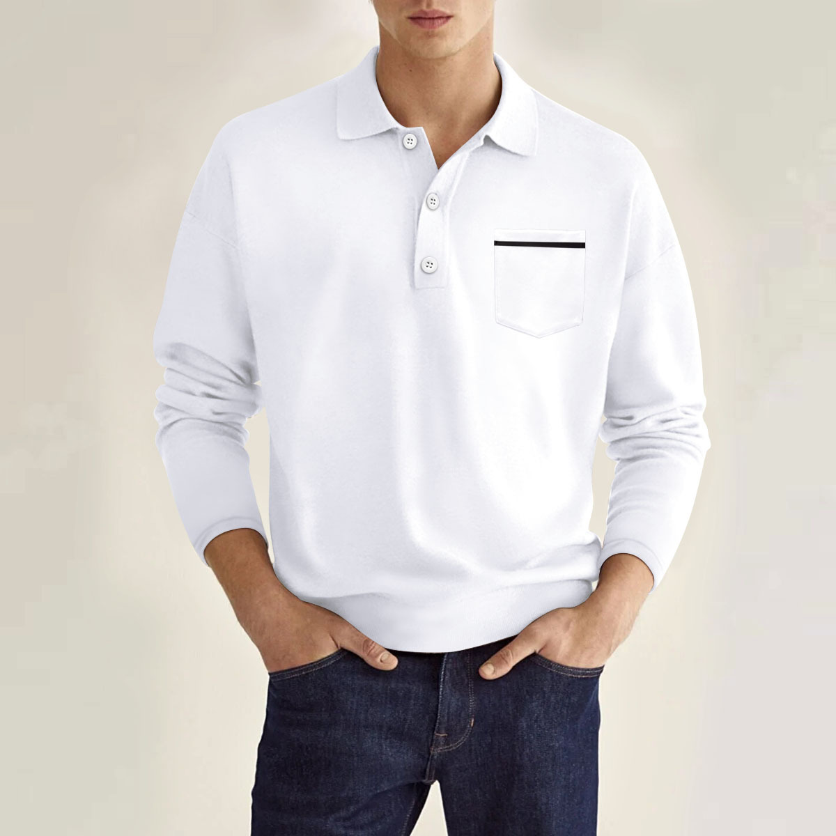 Men's Solid Color Polo Shirt Men's Clothing display picture 2