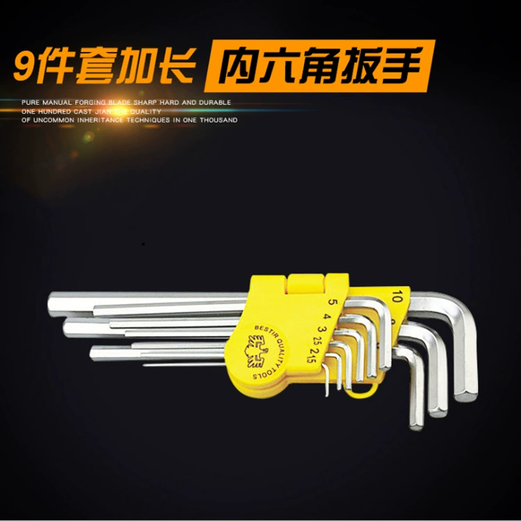 . Инструмент для уплотнения Eagle Набор из 9 предметов, метрический удлиненный/удлиненный Набор шестигранных ключей с плоской головкой, Т-образный гаечный ключ L-типа