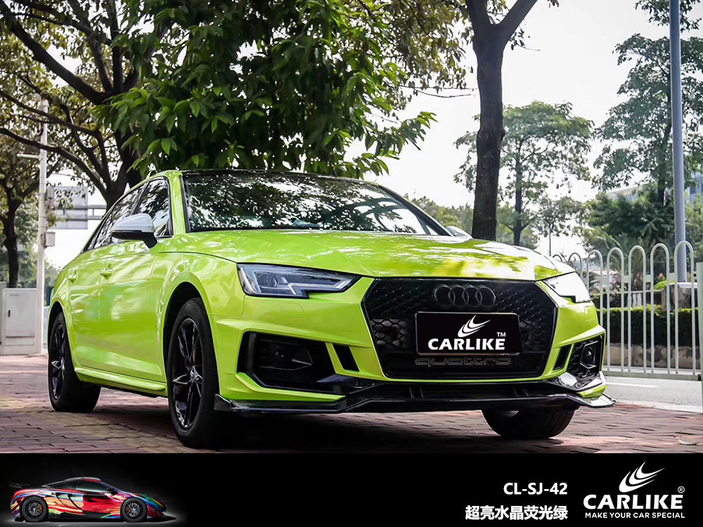 Carlake Super brillante cristal negro coche de color cambiante película brillante superficie cuerpo película cemento gris completo coche de color cambiante pegatinas decorativas