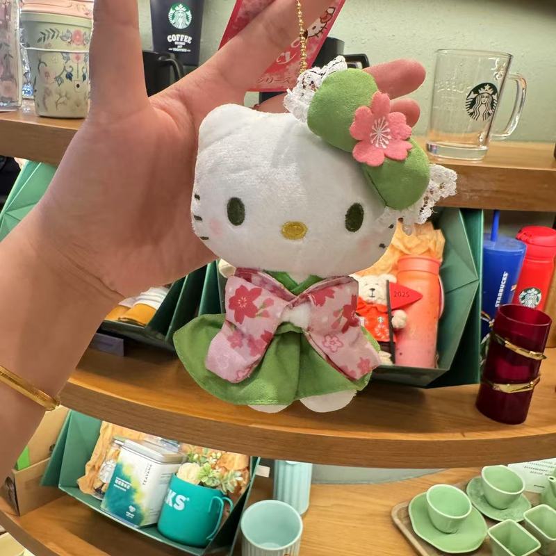 漫画アニメサンリオコーデュロイカーリーフリース KT 猫キーホルダーペンダント人形女の子バックパックペンダント|undefined