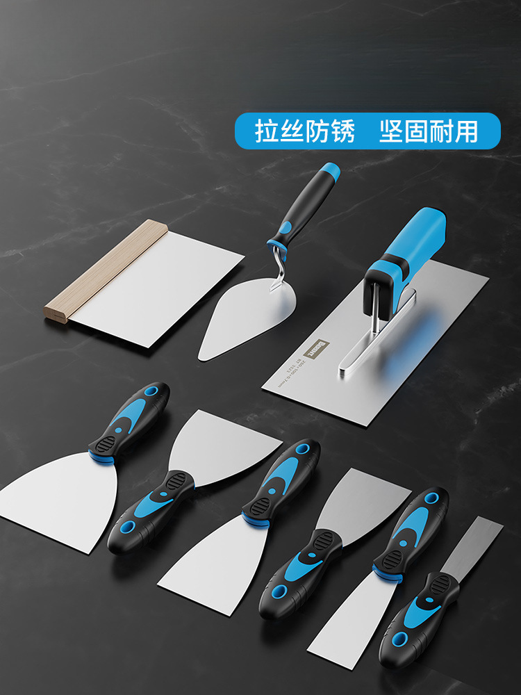 百锐油灰刀不锈钢加厚铲刀清洁刀刮腻子批刀抹泥刀刮刀粉墙刀除胶