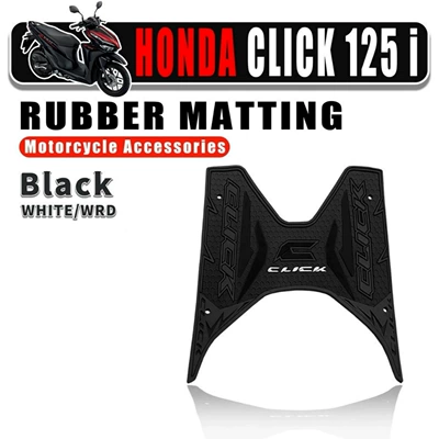 Suitable for Honda Click Electric vehicle foot mat - black-dot-white