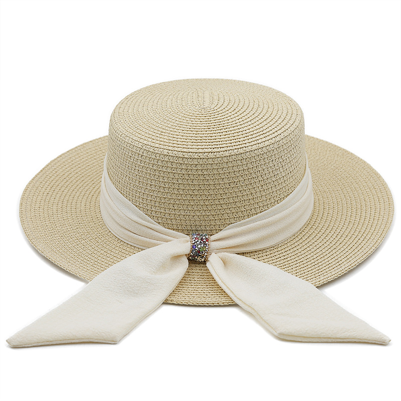 Fashion Retro Straw Hat Sun Protection Seaside Beach Hat Female Summer Big Edge display picture 5