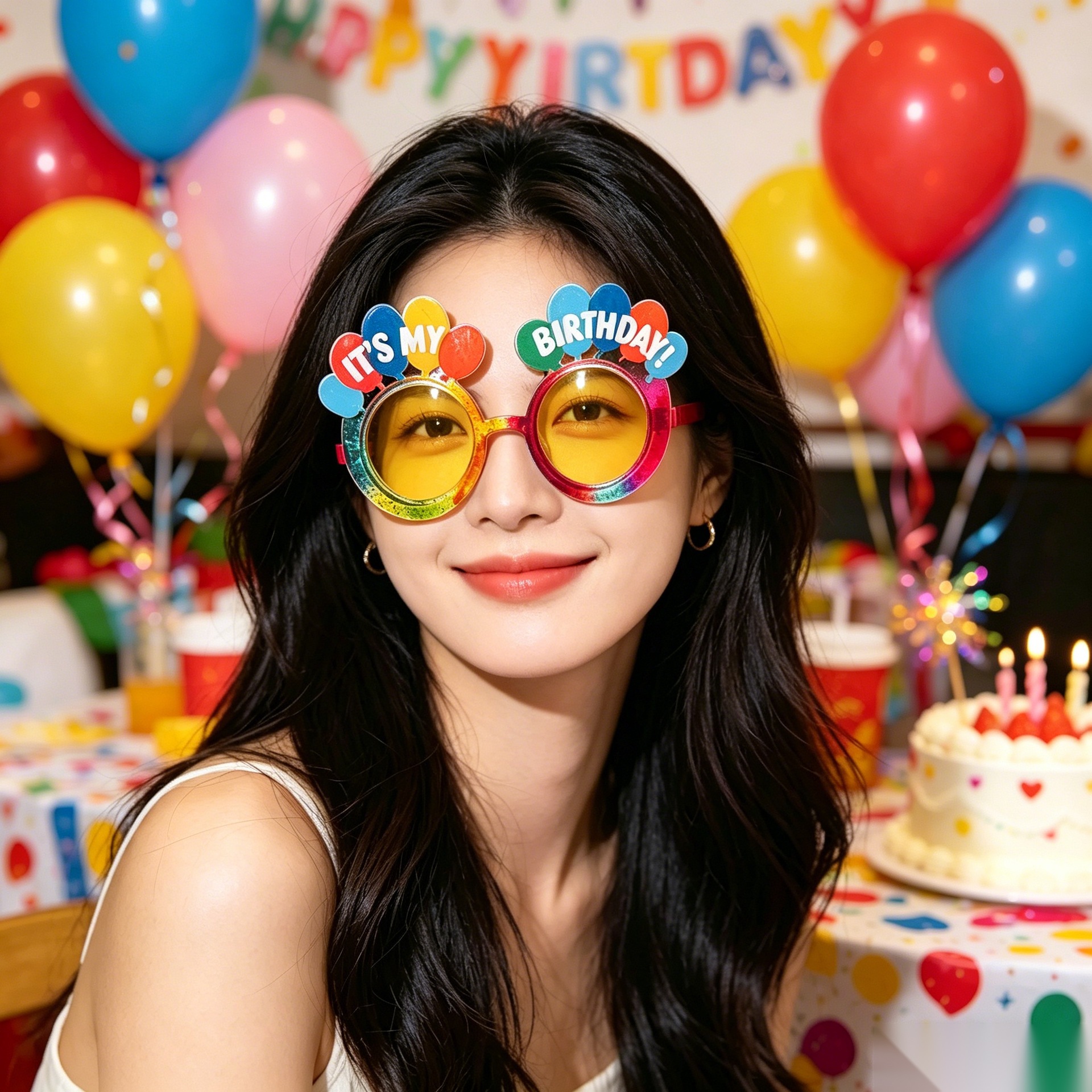 Cumpleaños temático fiesta gafas extrañas feliz cumpleaños pastel vela gafas de diseño de cumpleaños accesorios de fotos